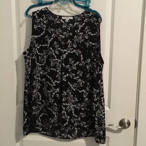 Fever Black and White Floral Blouse